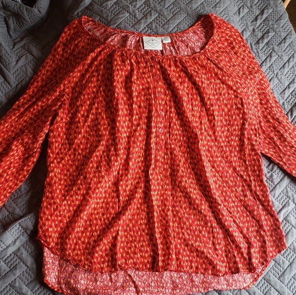St. John's Bay Tops - St. John's Bay red blouse